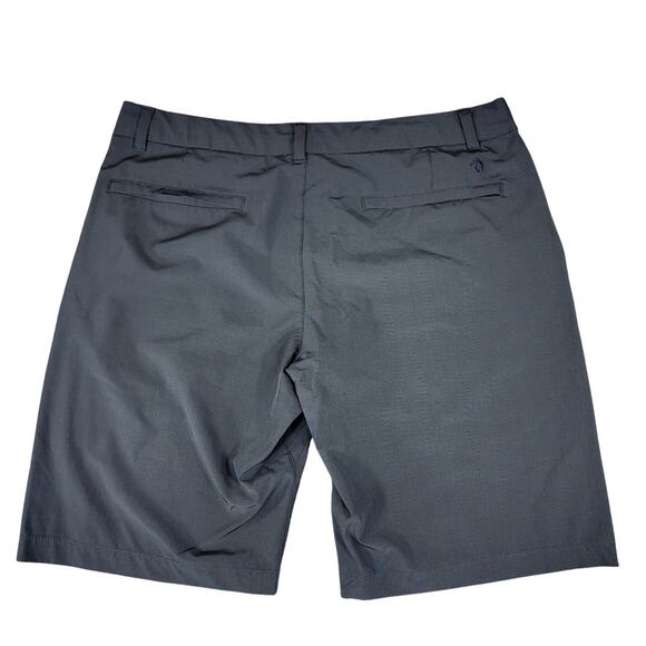 Hang Ten Hybrid Board Short 38 Men Dark Gray Plaid Flat Front Swim Surf Golf 11" - Picture 2 of 11